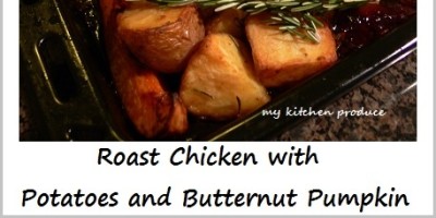 Roasted Chicken with Potatoes and Butternut Pumpkin