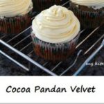 Cocoa Pandan Velvet Cupcakes
